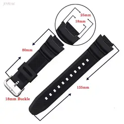 Bracelet en silicone 18mm pour casio AQS810W SGW300H MRW200H presse-étoupe Q110W presse-étoupe 1000W WS200H W800H W216H bracelet de montre de sport en caoutchouc W-215