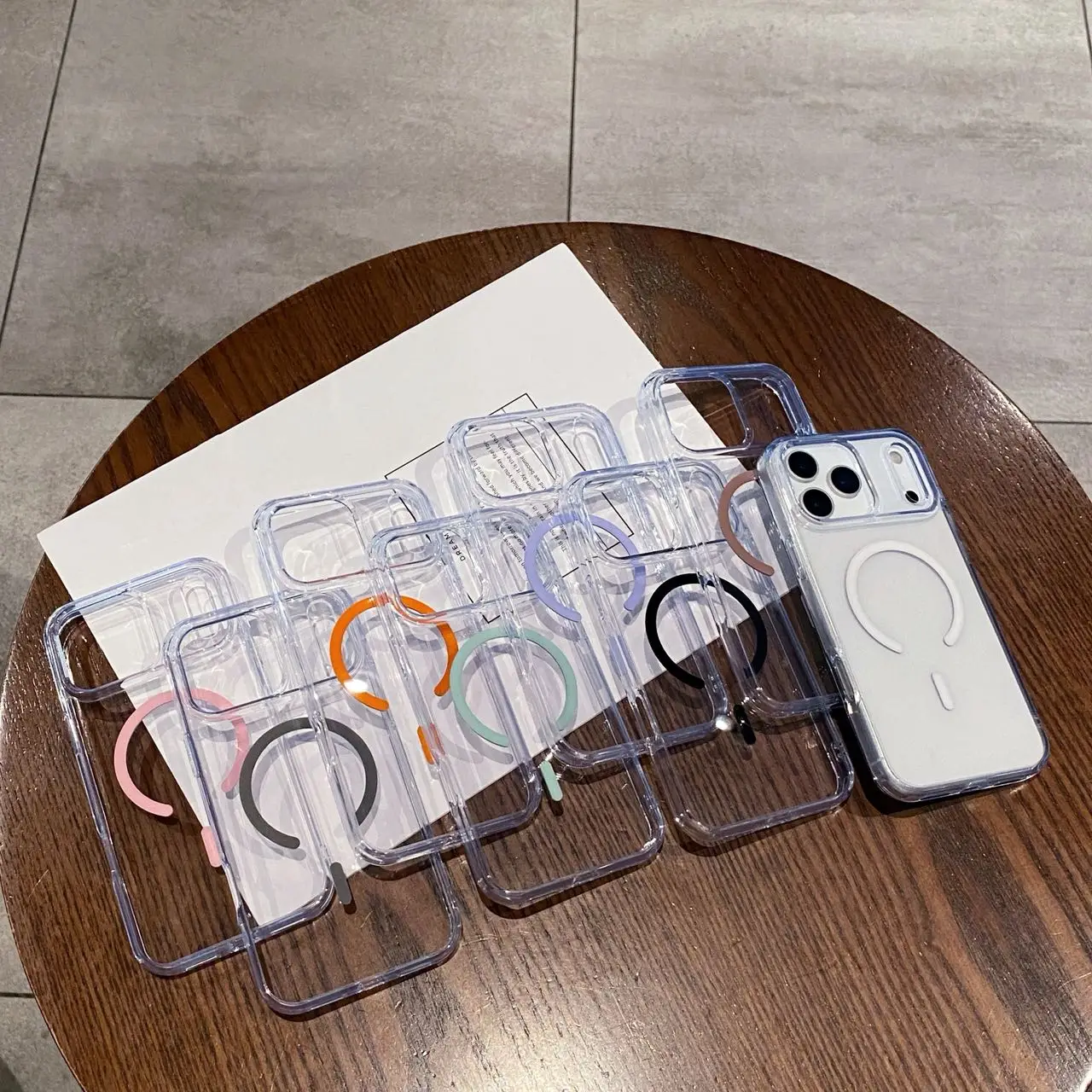 

For iPhone 17 Pro Max Case High Transparency Magnetic Cover Anti-Scratch Shockproof Anti-Yellow with iphone 16 15 14 13