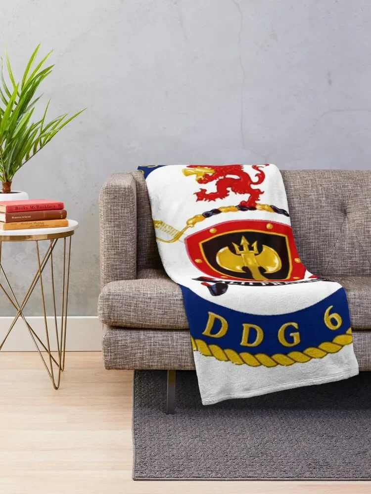 DDG-69 USS Milius Crest Throw Blanket Soft Stuffeds Blankets