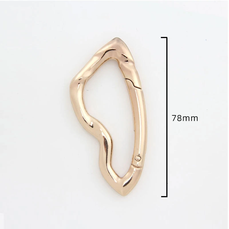 7,8 cm süße Y2K-Karabiner-Schlüsselanhänger-Clips, unregelmäßig, cool, groß, robust, Karabinerhaken, Schlüsselanhänger, Outdoor-Zubehör, Schnalle