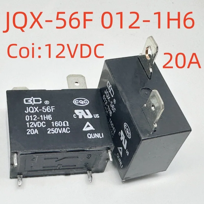 New 1pcs/lot JQX-56F 012-1H6 102F 20A 4pins air conditioning relay