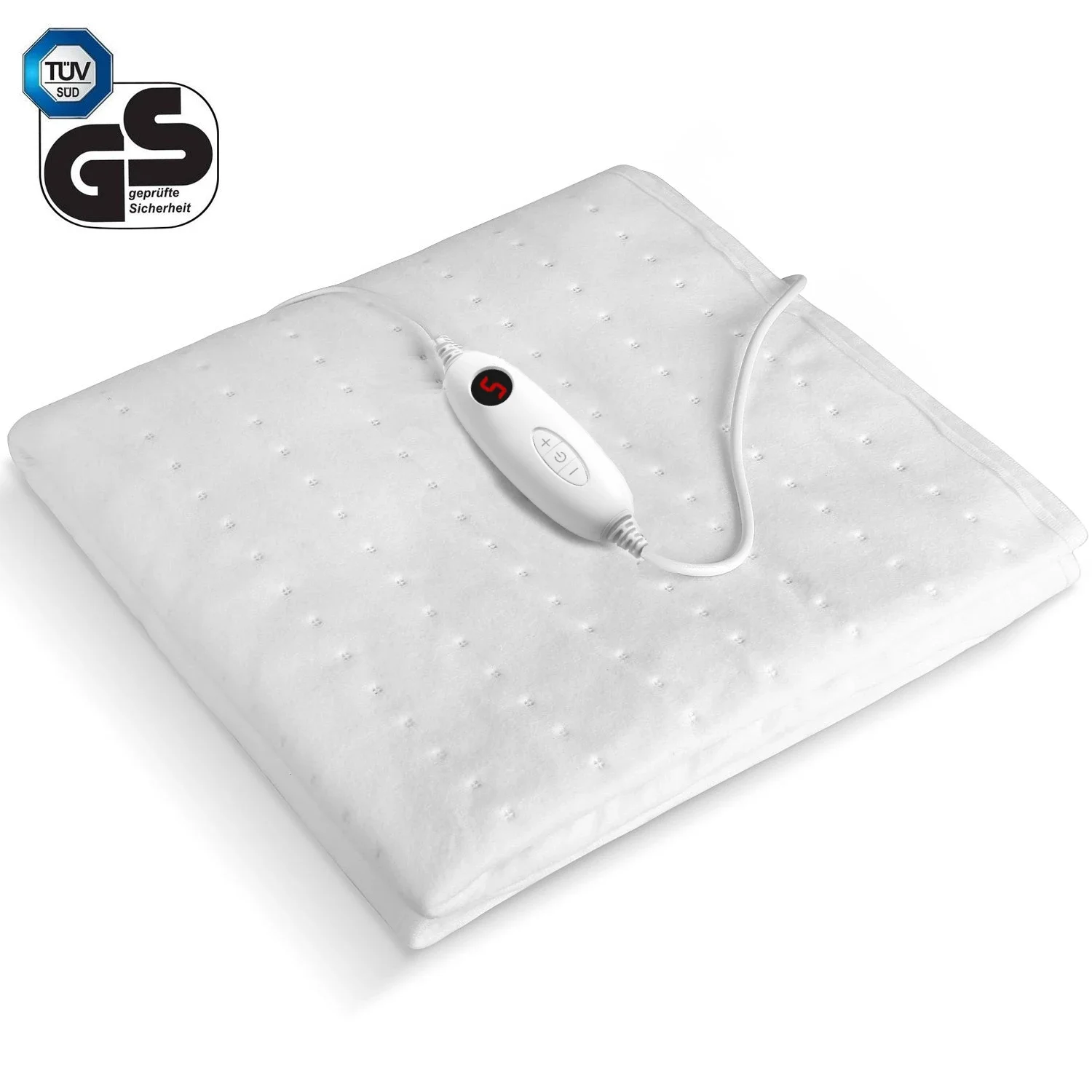 Electric Heated Mattress Pad 150 x 80cm, 100W Bed Warmer, 6 Heat Settings, 8 Hours Auto Off, Fast Heating, Machine Washable