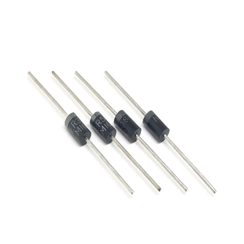10pcs HER508/HER503/504 através do furo diodo de recuperação rápida MIC DO-27 5A1000V/5A 200V