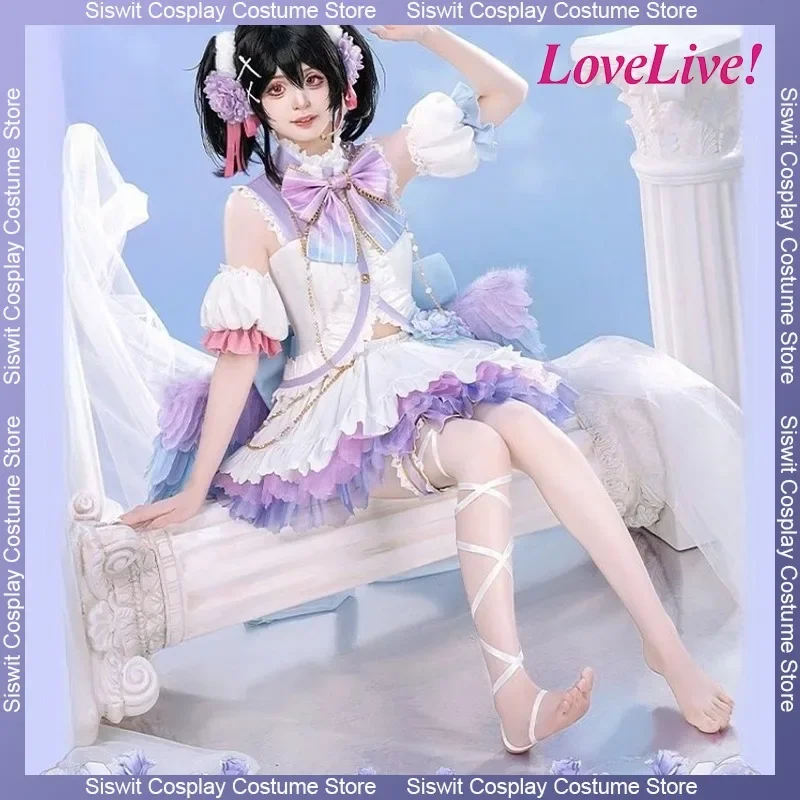 

Yazawa Nico Cosplay Costume Anime LoveLive White Valentine's Day Angel Sweet Dress Girl Uniform Full Set Carnival Party Dress Up
