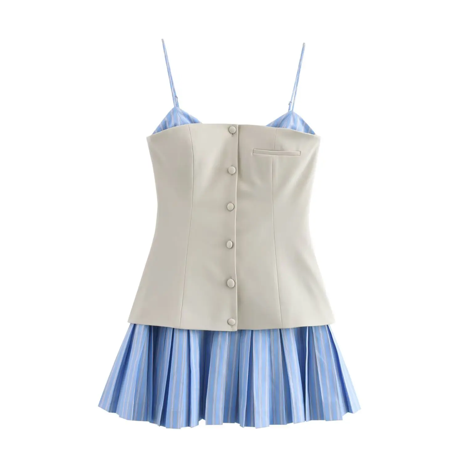 NINE ZAR femme coupe ajustée Tfeta Patchwork ter Dr ort jupe Ele 2305 Faionable décontracté Vintage Sle