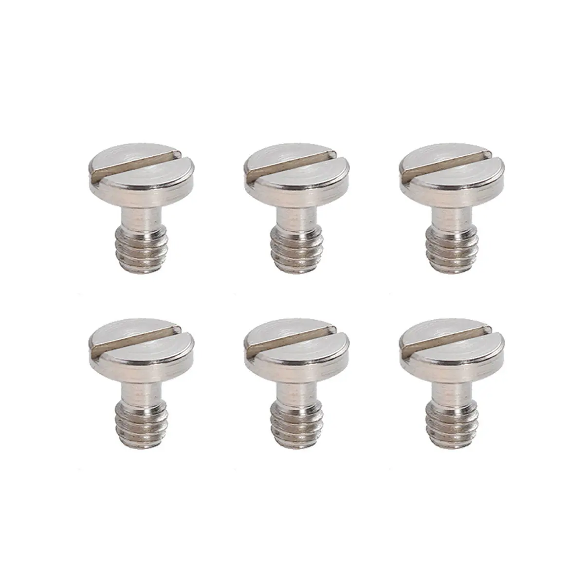 6Pcs Premium Stainless Steel Camera Mounting Screws for Tripod Monopod Quick Release Plate Ball Head Telescope Arca Swiss
