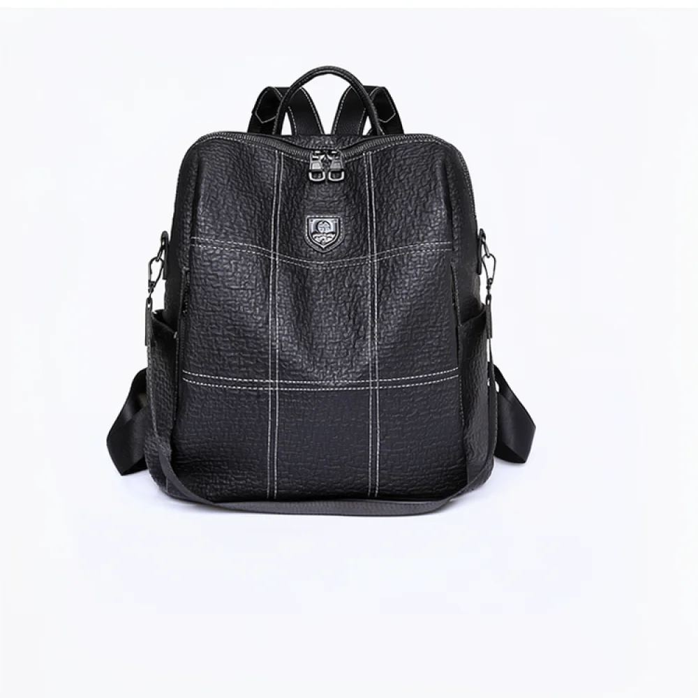 Fashionable Womens Backpack 2025 Winter New Large Capacity PU Leather Travel Bag Korean Style Casual Waterproof School Rucksack