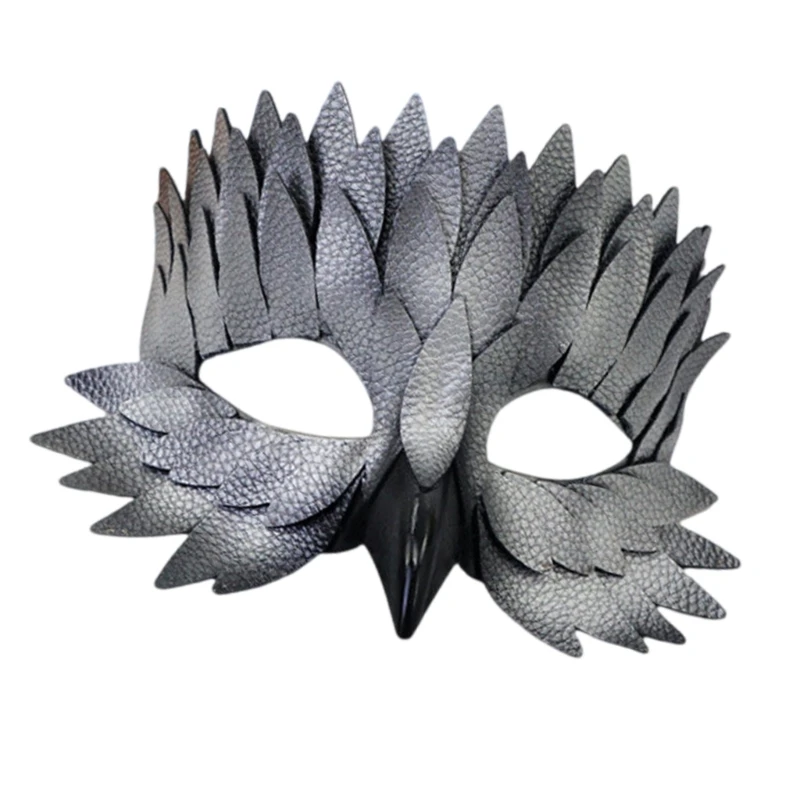 Kostuummasker uilmasker snavel veer half gezicht masker maskerades masker Halloween cosplay kostuum voor vrouwen mannen vogel