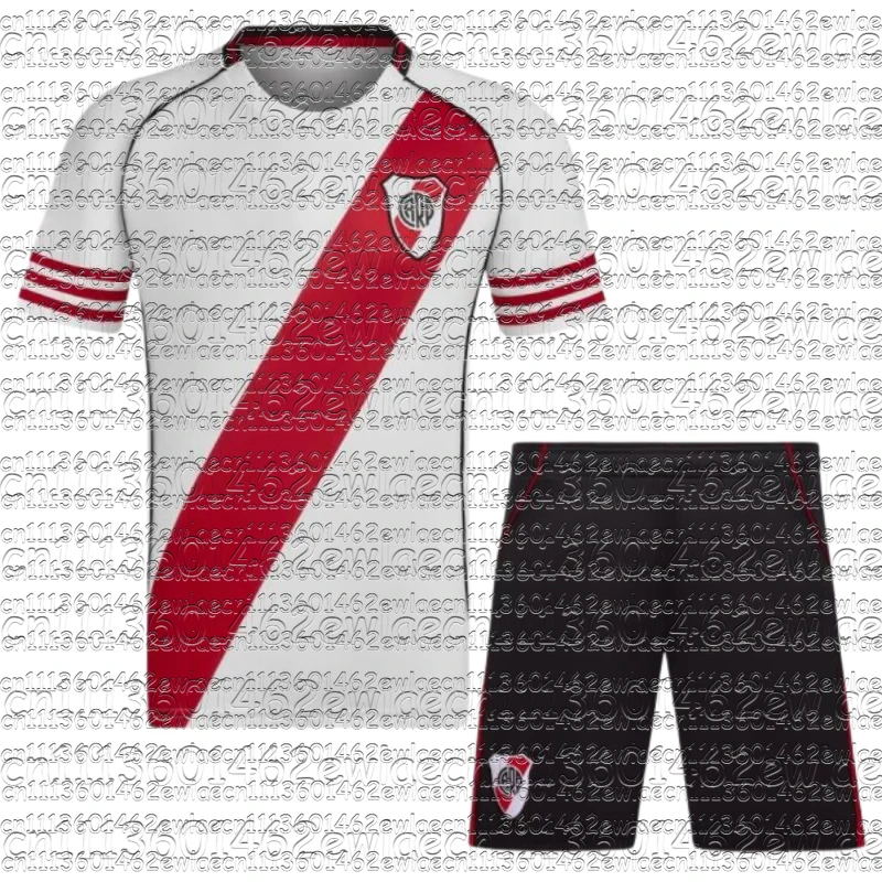 Conjunto de Camisetas de Fútbol Familiares New River 2026, Blancas y Rojas con Diseño Diagonal, Transpirables, que Absorben la Humedad, Uniforme Deportivo, Camiseta de Entrenamiento