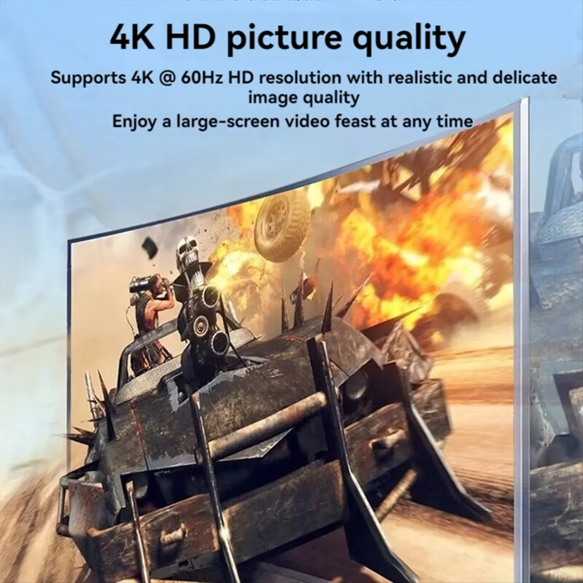 AABFK HDMI-Compatible to DP Cable Converter Laptop Host External Monitor with TV HD 4K 60HZ Connection Cable