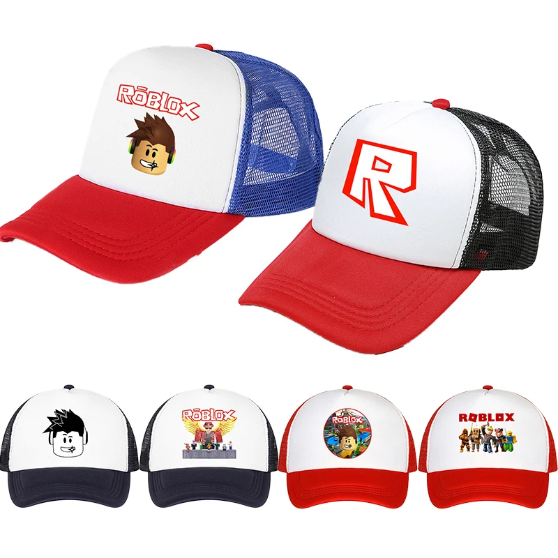 Roblox Children Baseball Cap Adult Cartoon Game Anime Figure Print Hat Boy Girl Summer Breathable Kid Hat HipHop Net Cap Gift