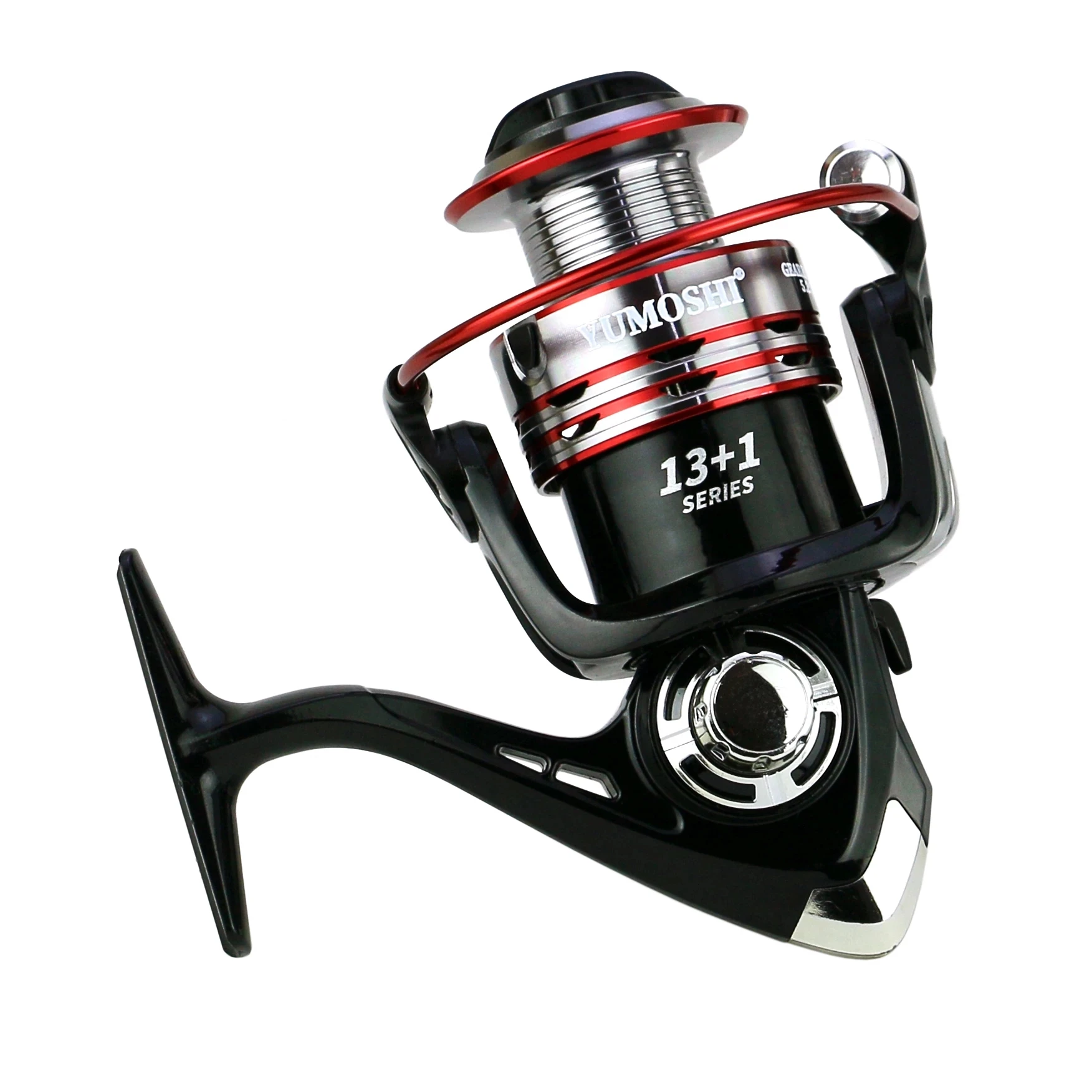 Spinning Fishing Reel 13+1BB Light Weight Ultra Smooth All Aluminum Alloy Spool 5.1:1 High Speed Available for Right Left Hand