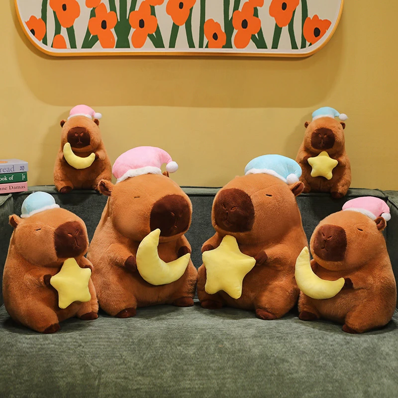 

Kawaii Capybara Plush Toy Cute Stuffed Doll Cartoon Pillow for Kids Birthday Gift Soft Cuddly Baby Sleep Buddy Animal Plush
