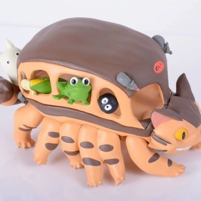 أنيمي جارتي توتورو حافلة الشكل الكرتون البلاستيكية البسيطة لا وجه رجل سلسلة تمثال لطيف عمل لعبة مجسمة غرفة الحلي هدايا الاطفال #5