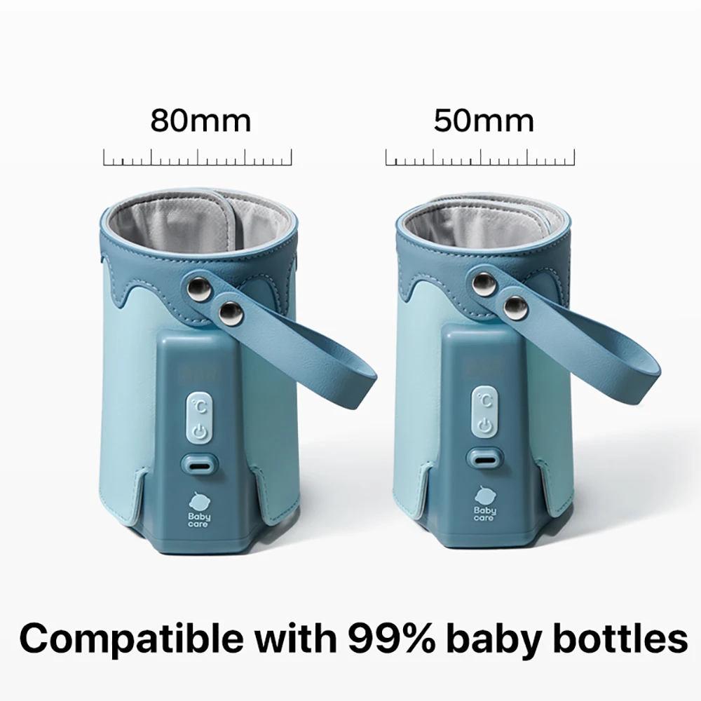 Bc Babycare-calentador de botellas de agua y leche portátil, termostato de alimentos para alimentación nocturna/saliente, cubierta de calentador de