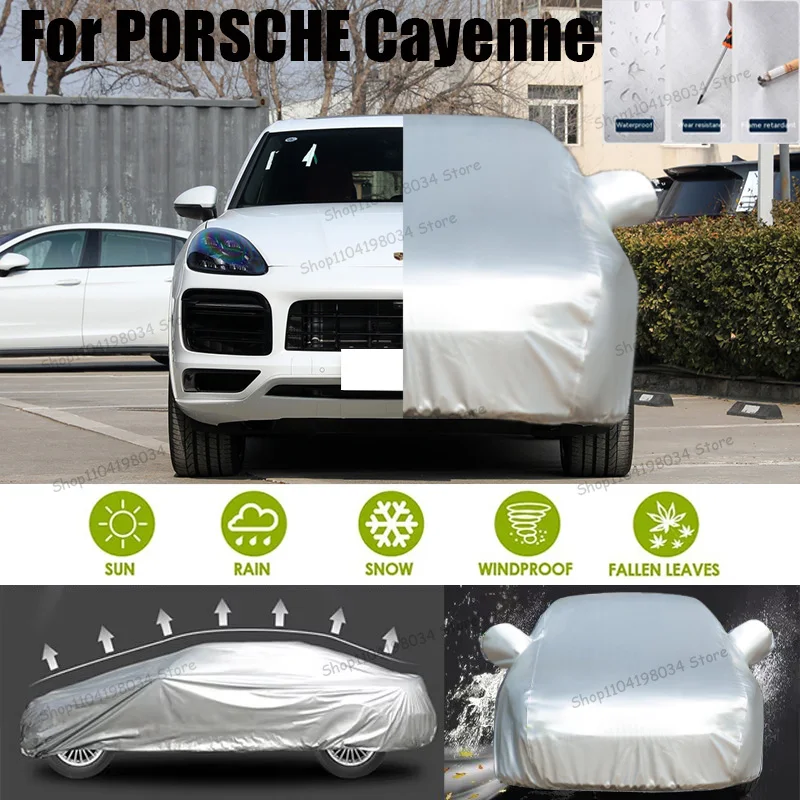 

For PORSCHE Cayenne Auto Anti snow Anti dust Sunscreen Anti-uv Anti peeling paint And Anti Rainwater 210t car cover Car cover