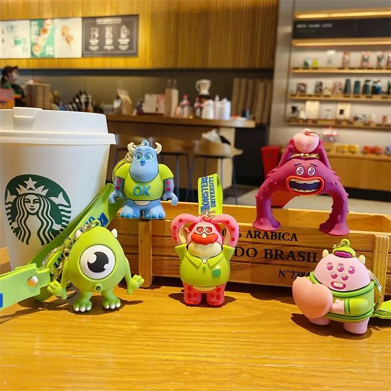 

Cartoon Monster University Keychain Cute Doll Keychain Student Backpack Pendant Accessories Car Key Pendant Creative Couple Gift