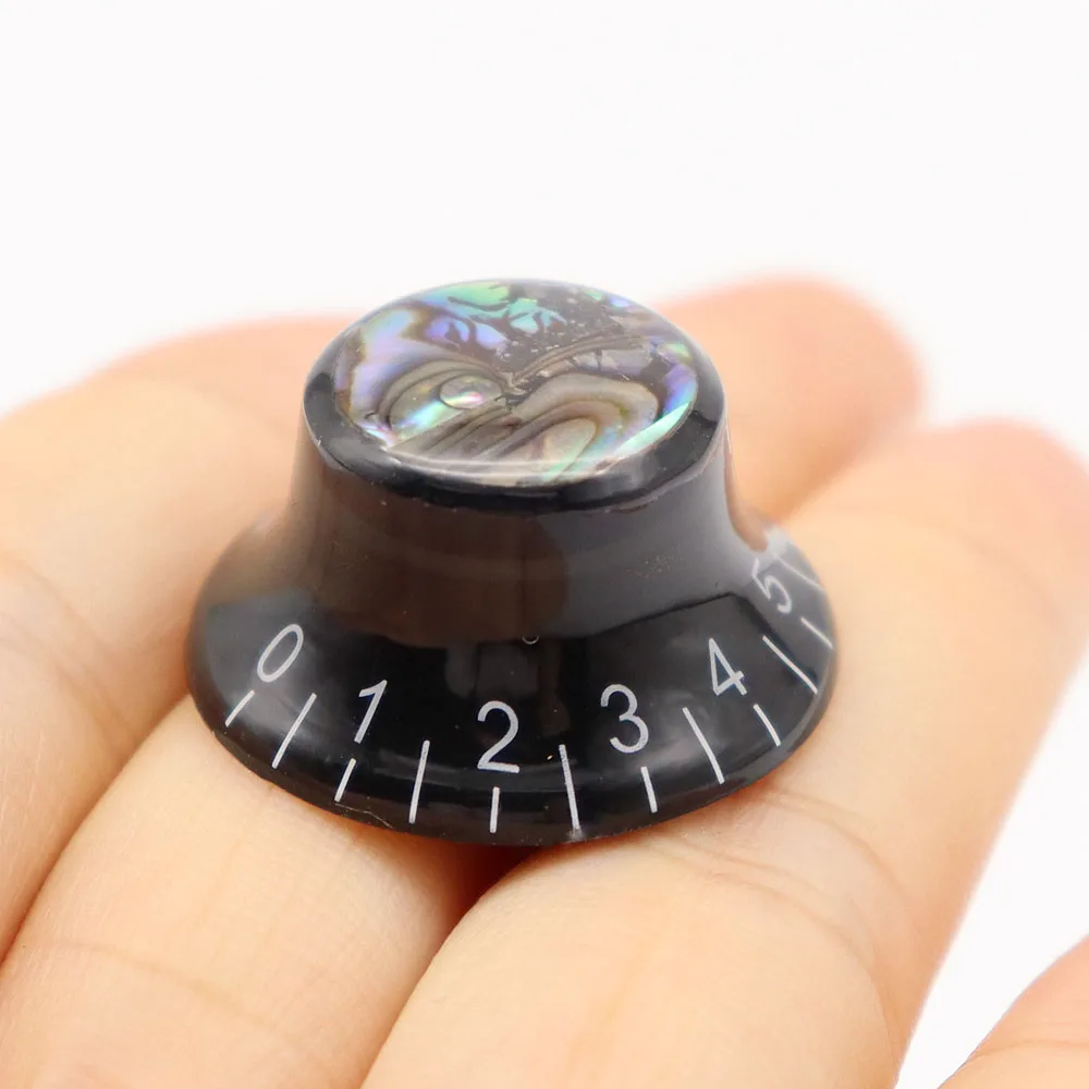 3 Stück/4 Stück Gitarrenknöpfe Abalone Top Bell Top Hat Speed Volume Tone Knob für LP ST Gitarre – Detail 6