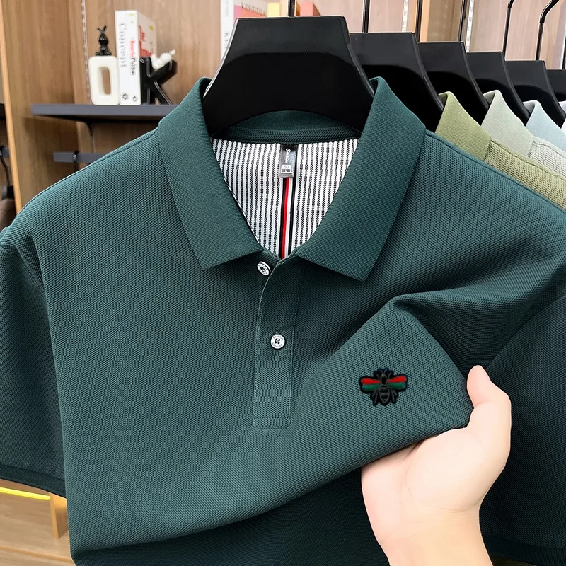 Luxury brand 100% cotton short sleeve polo shirt summer breathable comfort fashion embroidered T-shirt casual new men's clothing