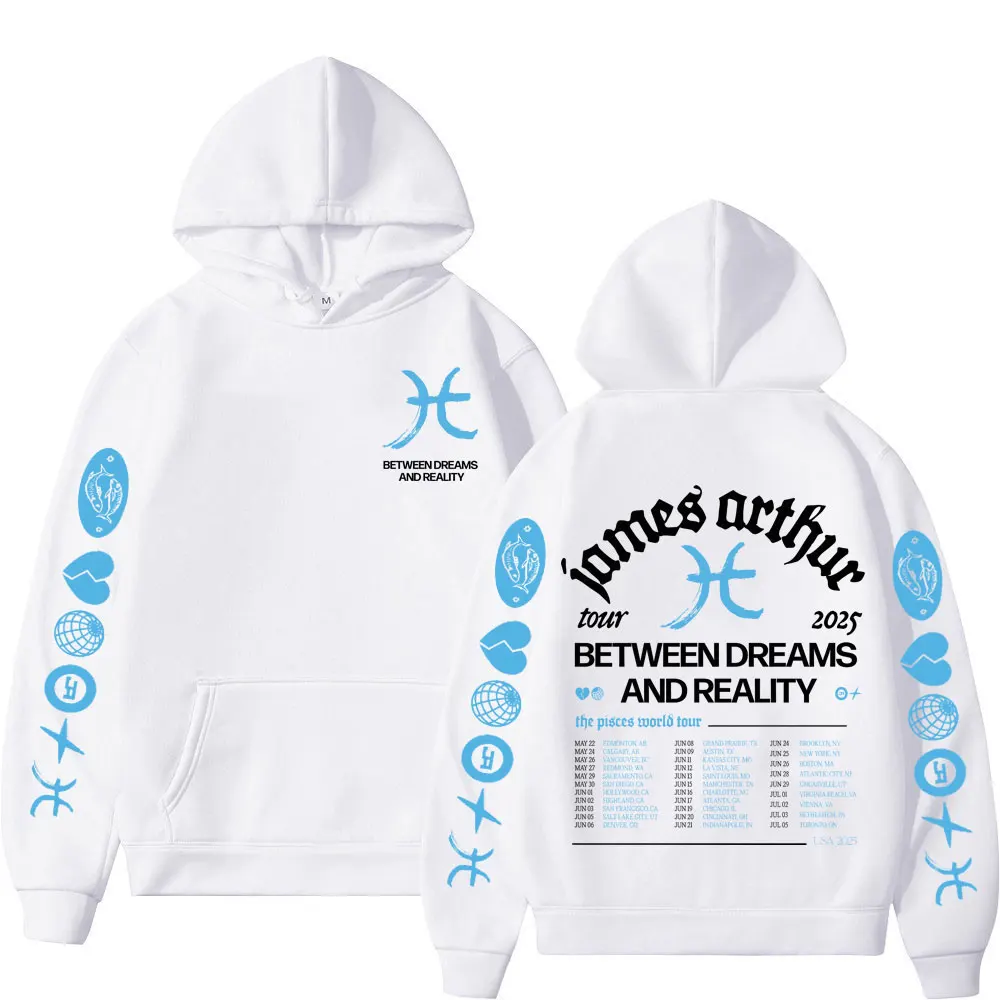 جيمس آرثر ذا بيسز جولة حول العالم 2025 هوديي الرجال النساء موضة البلوز بأكمام طويلة الجمالية العصرية ملابس رياضية كاجوال بلايز