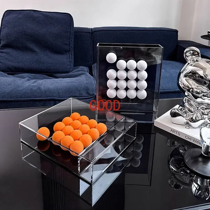 

Acrylic Sponge Ball Plastic Ornament Abstract Geometric Colored Ball Three-dimensional Decorative Painting Frame Home Decoration