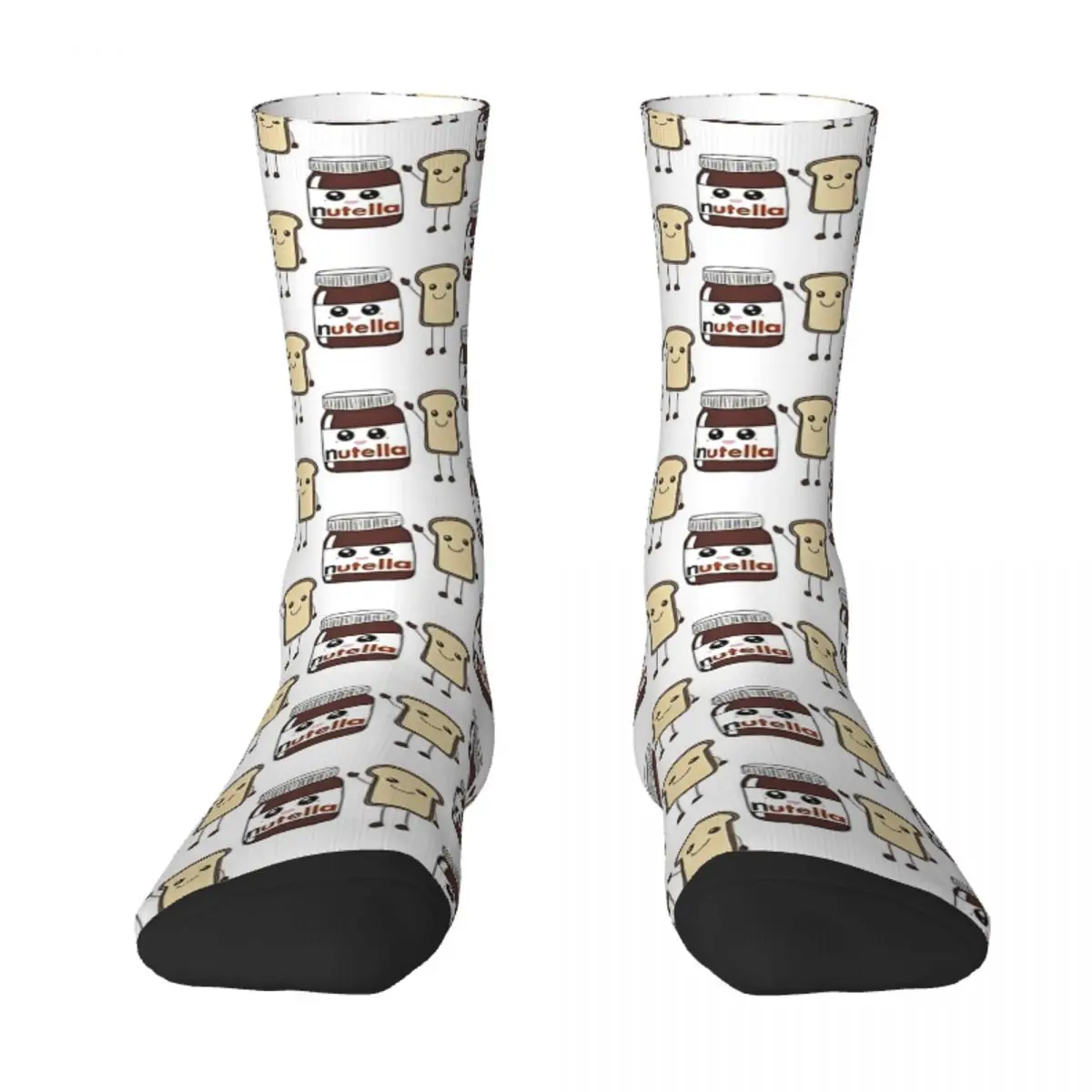 Nutella And Bread Stockings Italian Graphic Funny Socks Winter Non Slip Socks Men's Outdoor Sports Quality Socks