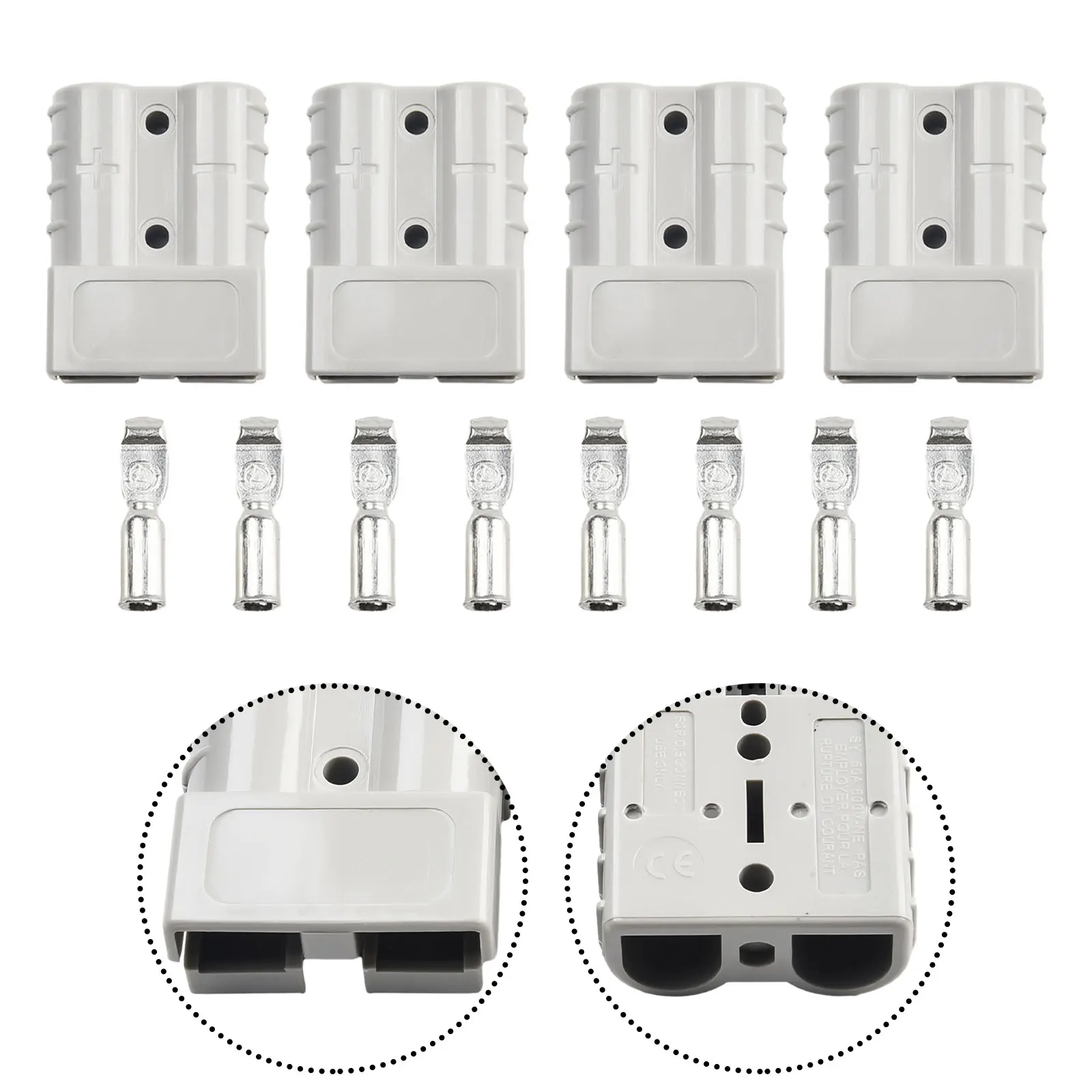 Cable Terminal forklift Battery Power Connector Yachts Buses. for rvs Ships Female Gray High Plastic Quality Quick