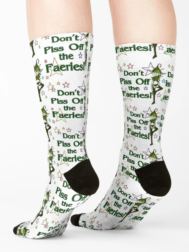 Don't Piss Off the Faeries Socks kawaii Heating sock moving stockings hockey Socks Male Women's