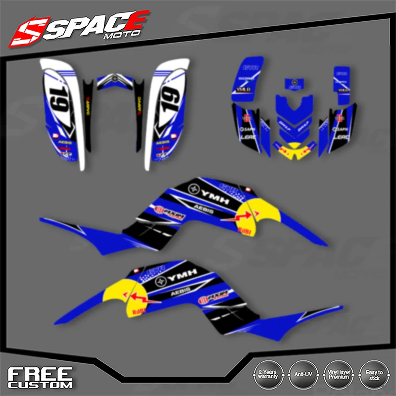 

SPACE Custom Motorcycle Graphics For YAMAHA RAPTOR 660 Decal Stickers Kits 002