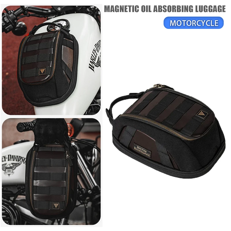 

Универсальная сумка для топливного бака из железа, магнитная сумка для мотоциклетного бака, расширяемая гоночная сумка для путешествий, передняя сумка, сумка для инструментов.