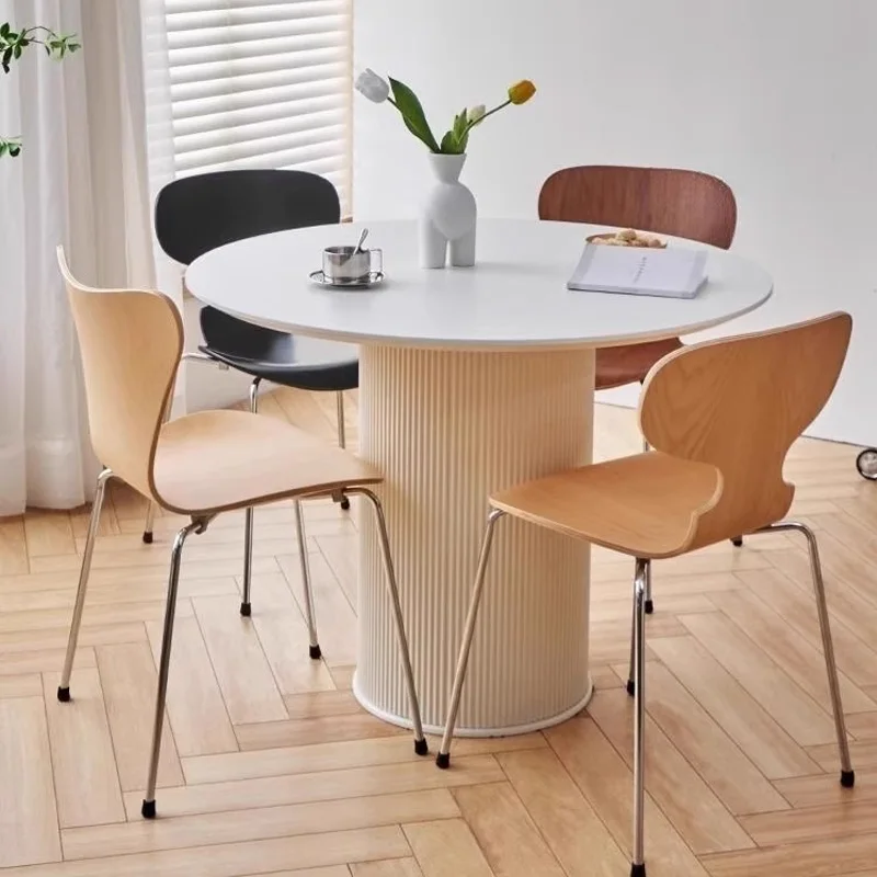 Floor Ultralight Dining Chair Fishing Solid Wood Living Room Mobile Dining Chair Desk Minimalist Meuble Salon Bathroom Furniture