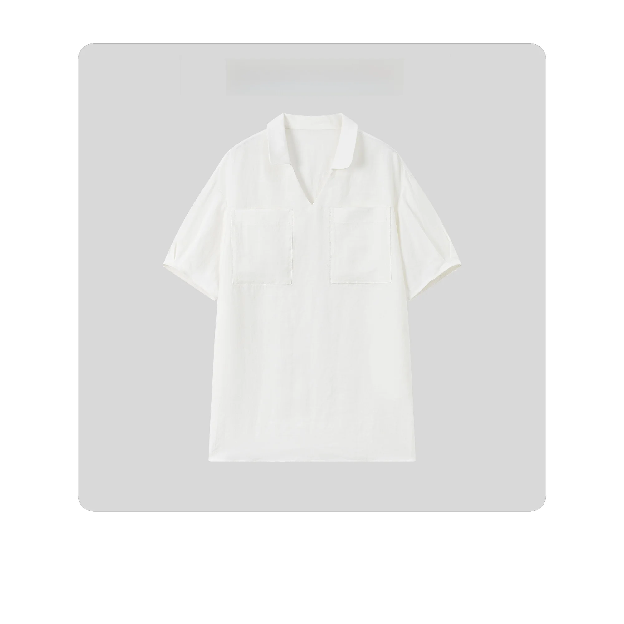 

Hua Ji Yan Lychee 00% Linen Loose V-Ne Pleated Sve ort Sve Women's Casual Sle Breathable Comfortable irt