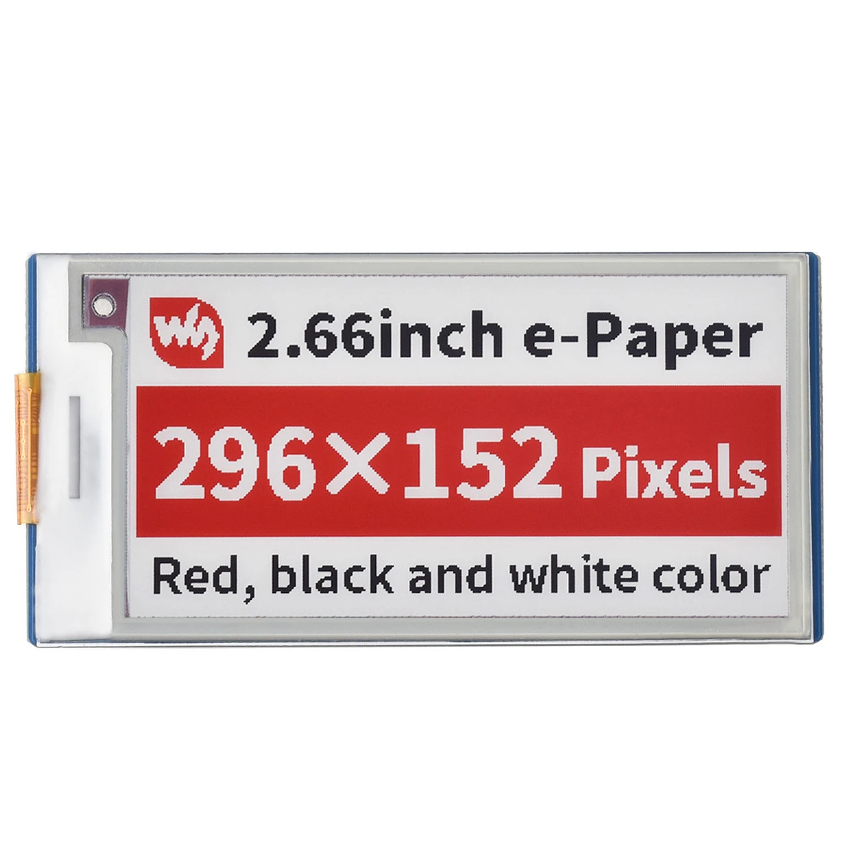 

Waveshare 2.66inch E-Paper E-Ink Display Module (B) for Raspberry Pi Pico 296*152 Red / Black / White SPI