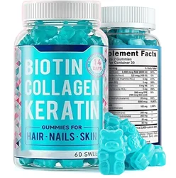 1 bottle of biotin gummies enhances immunity improves sleep and improves skin health