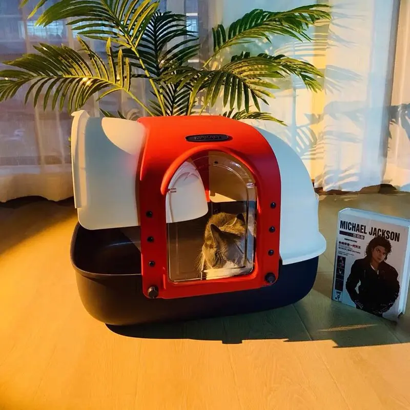 

Side Entrance Closed cat Litter Box Self-Cleaning Automatically cat Litter Box Castle Toilet Gato Accesorios Household Items