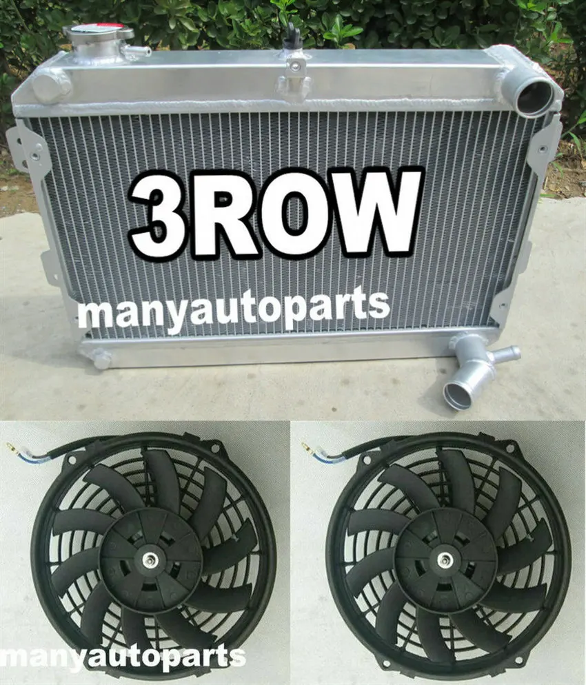 For Mazda RX-7 RX7 SA/FB S1 S2 S3 12A/13B 1979-1985 1980 1981 1982 1983 1984 MT Aluminum Radiator & Fans