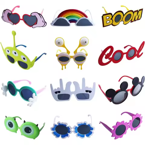 Qunonaty Funny Party Glasses -12 Pack Fun Novelty Glasses, Cool Costume Glasses Party Masks, Fancy Summer Party Favors, Funny
