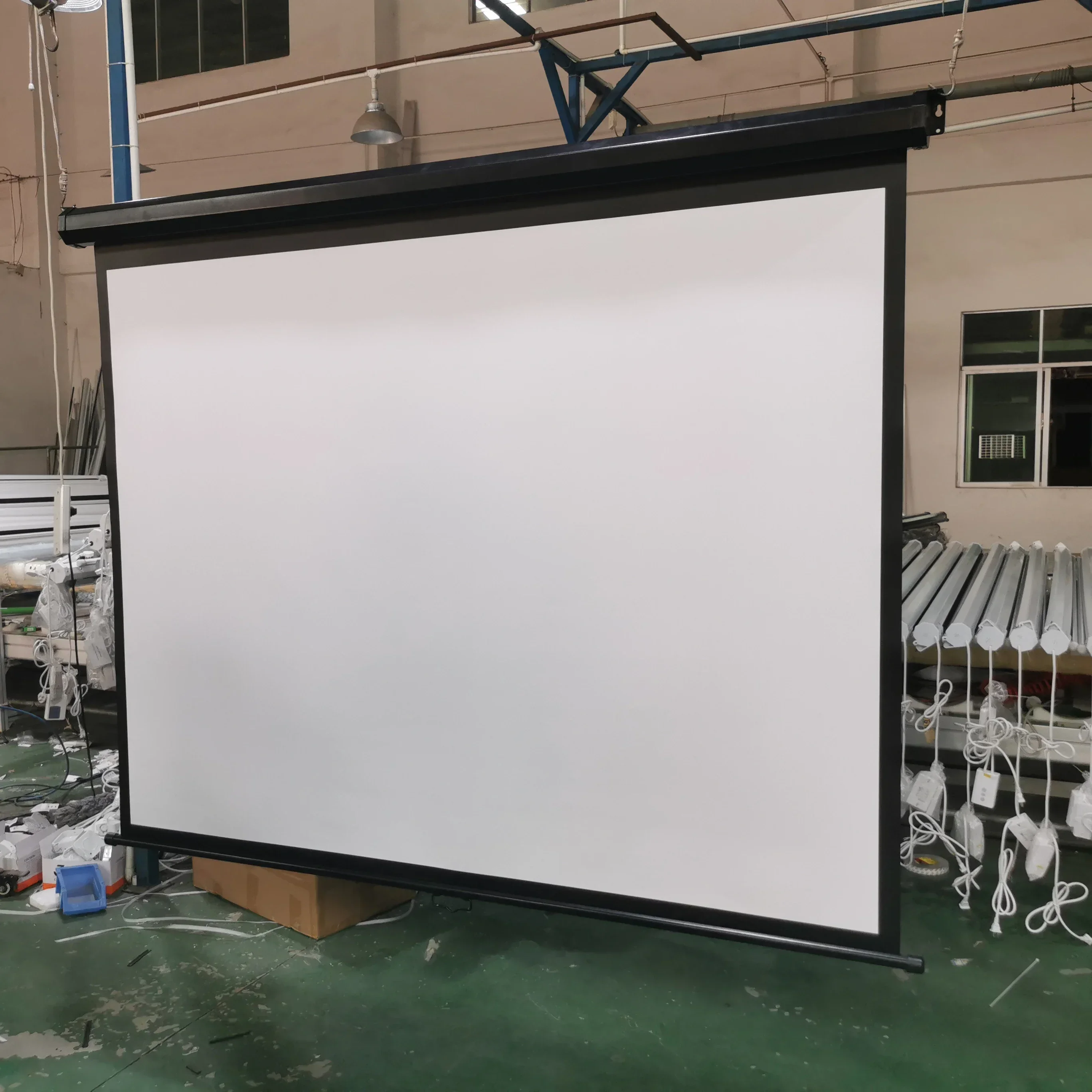 Home Theater Factory Price 120inch Wall Mounted Pull Up/pull Down Projector Screen Manual Screen