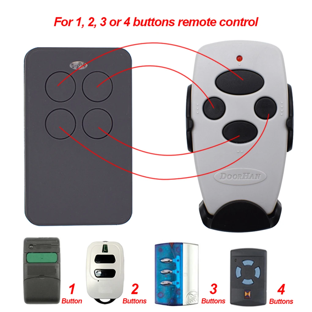 ABS Car Garage Door Remote Control Battery Powered Multi Frequency Universal Office Building 4 in 1 Controller Key
