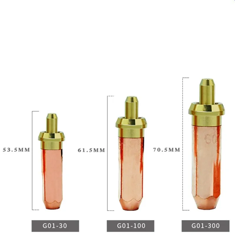 10PCS Gas Cutting Torch Tips Nozzle Electrode G01-30/100/300 1# 2# 3# Acetylene/Propane And other