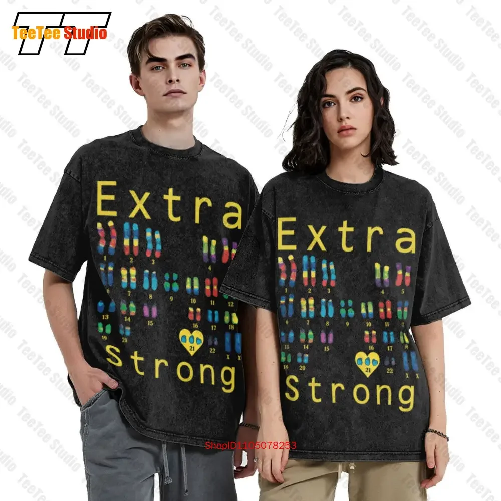 Extra Strong Chromosomes Trisomy 21 Xx Vintage Oversized T-Shirt 6K9K