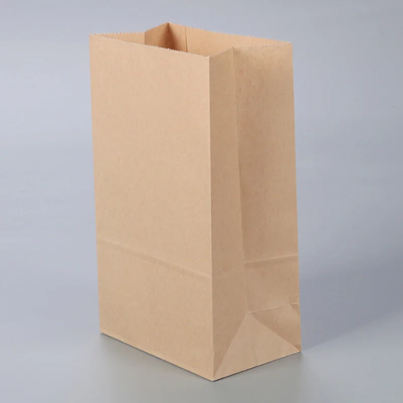 100/200pcs Kraft paper bag gift bags packaging biscuit candy food cookie bread  snacks baking takeaway bags