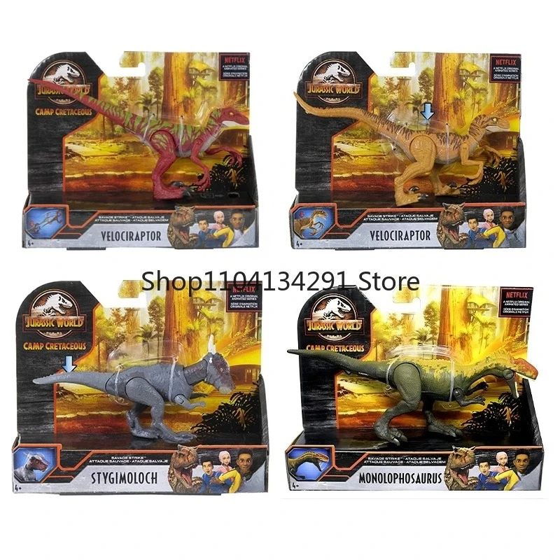 

Свето Юрского периода Camp Cretaceous Savage Strike Фигурка динозавра Велоцираптор Stygimoloch Монолофозавр Совместная подвижная модель