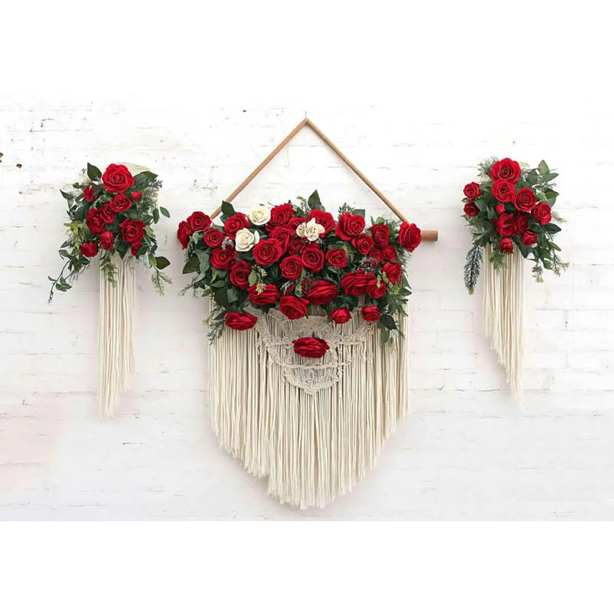 

Allenjoy Boho Tassel Roses Backdrop