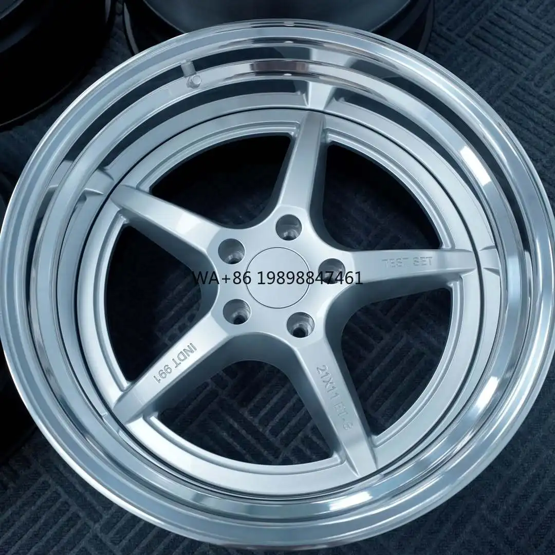 

new 15 16 17 18 Inch Alloy Wheels Five Spokes Deep Dish Silver Machined Lip Car Wheels Rims New Condition Wholesale Price
