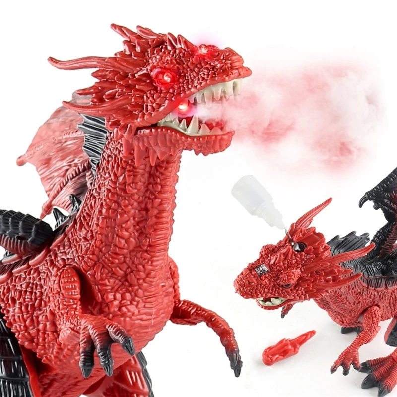 Crianças fumaça dinossauro brinquedo educação precoce brinquedo controle remoto infravermelho