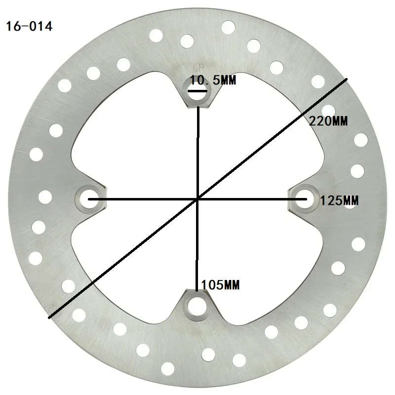 LOPOR 220MM Motorcycle Rear Brake Disc Rotor For Honda CRF230 SL230 CRM250 SL250 XL250 XLR250 XR250 XR400 NX500 XR650 - Image 2