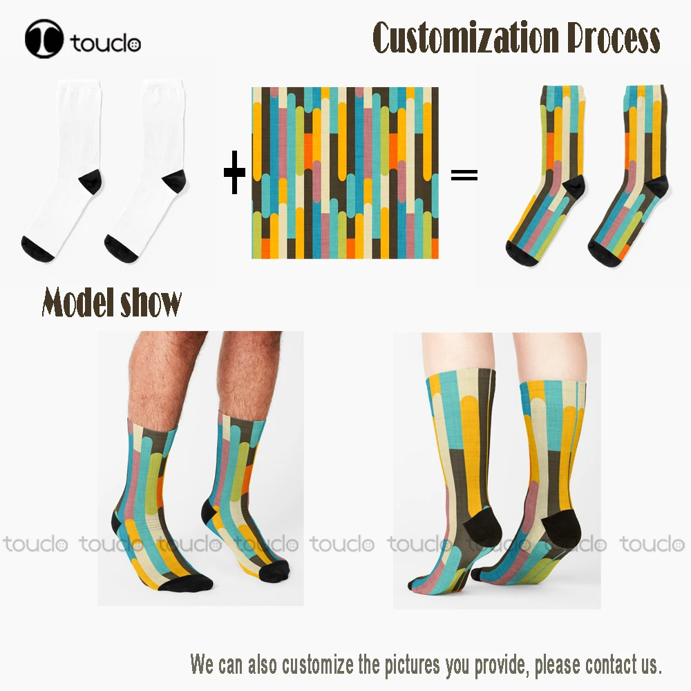 Samurai Fighting Bushido Samurai Katana Sword Way Japan Socks Cute Socks 360° Digital Print Christmas Gift Colorful Cartoon image 4