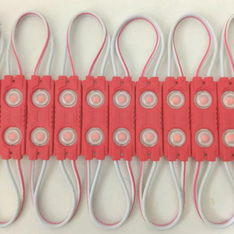 20PCS LED module 12v 2led 1.2w smd2835 led module injection len cool white red lightbox Advertising Channel Letter Building
