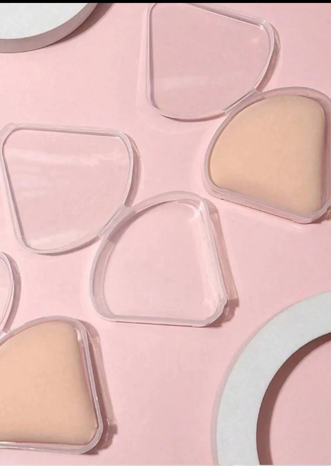 3PCS kosmetyczka w kształcie płatka z torbą do przechowywania kosmetyków odpowiednia do przechowywania pudru, łatwa do przenoszenia w podróży